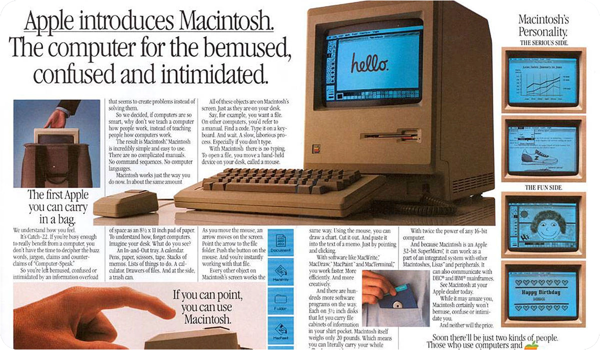 اولین تاریخچه کامیپوترهای All in One با اپل مکینتاش